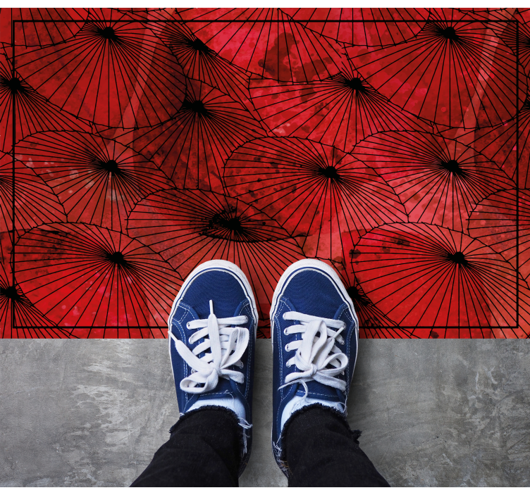 vzorovaný vinylový koberec vzorovaná červená textúra - Tenstickers