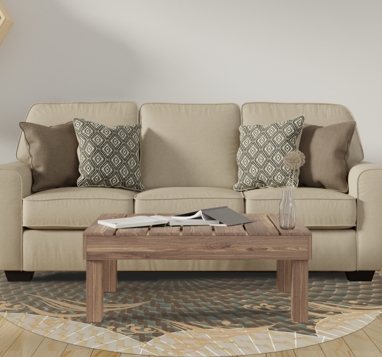 vinylový koberec do obývačky textúrovaný štýl japandi - Tenstickers