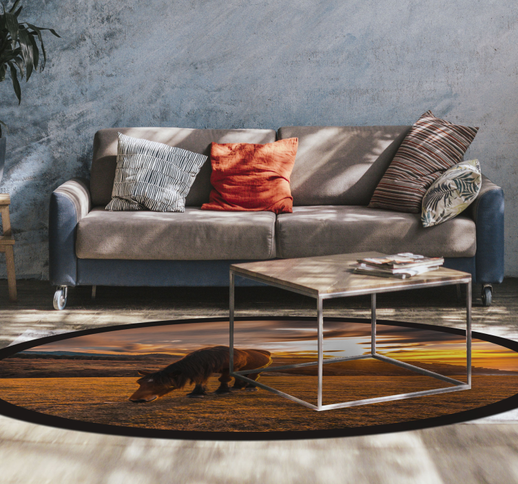 Západ slnka kôň krásny zvierací koberec - Tenstickers