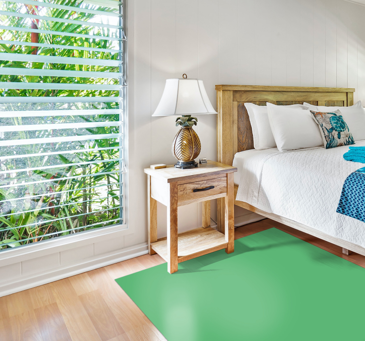 Zelený obdĺžnik moderný koberec - Tenstickers