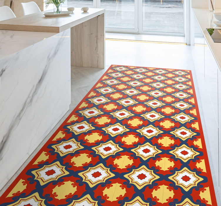 žiarivo červený vinylový koberec - Tenstickers