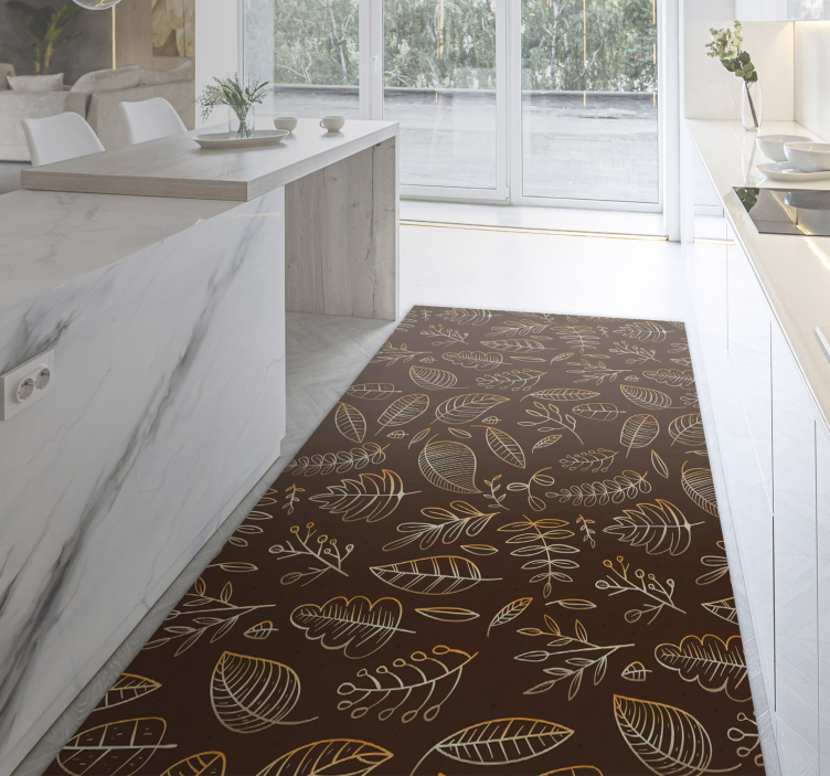 Zlatý jesenný vintage koberec - Tenstickers