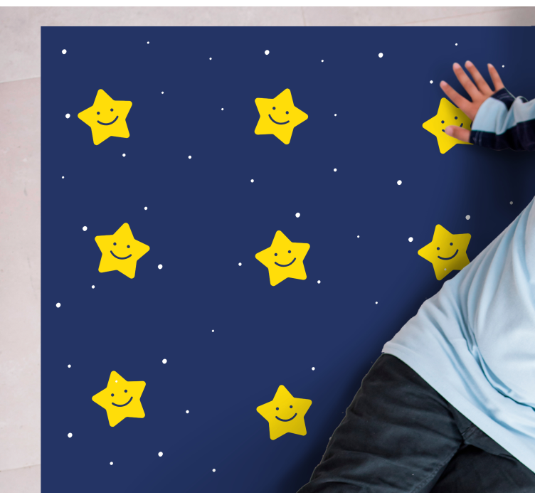 žlté hviezdičky do detského koberca do spálne - Tenstickers