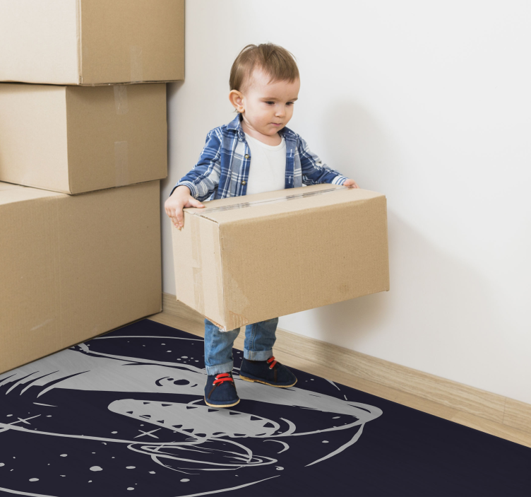 žralok ryby divoké ilustrácie zvierací koberec - Tenstickers