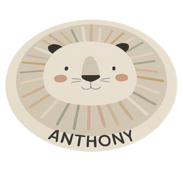 rôzne vinylové koberce pre deti vlastný béžový lev - Tenstickers