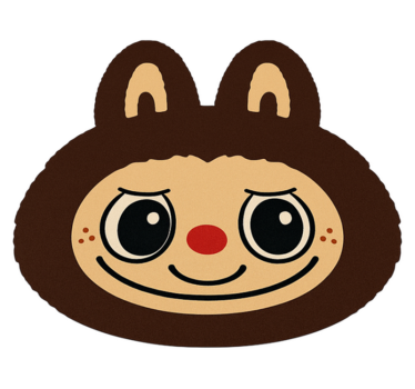 rôzne vinylové koberce pre deti hnedý dizajn labubu - Tenstickers