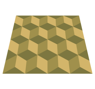 Vinylový koberec do jedálne béžové 3d kocky - Tenstickers