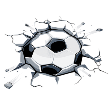 Detský vinylový koberec 3d futbalová lopta - Tenstickers