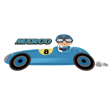 Detský vinylový koberec s menom formula 1 auta - Tenstickers