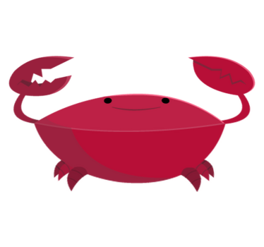 Detský vinylový koberec červený usmievavý krab - Tenstickers