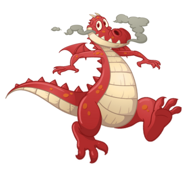 Detský vinylový koberec Červený drak - Tenstickers