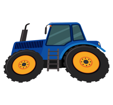 Detský vinylový koberec modrý traktor - Tenstickers