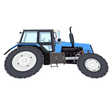 Detský vinylový koberec modrý moderný traktor - Tenstickers