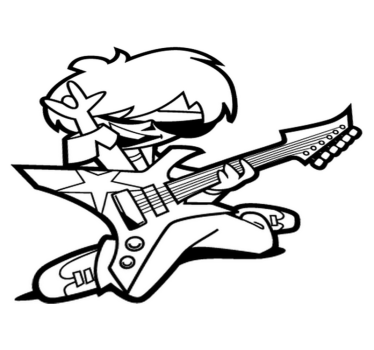 Detský vinylový koberec tínedžer s gitarou - Tenstickers