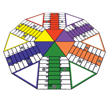 Detský vinylový koberec geometrická doska parchis - Tenstickers