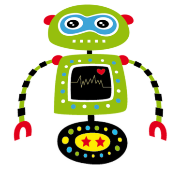 Detský vinylový koberec zelený robot - Tenstickers