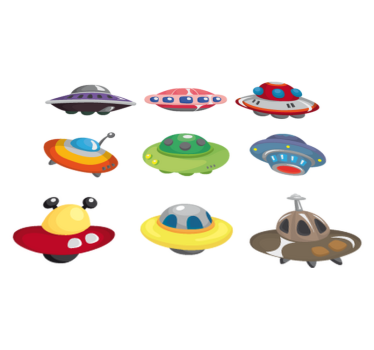 Detský vinylový koberec s motívom ufo - Tenstickers