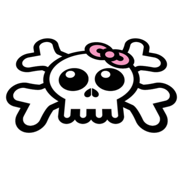 Detský vinylový koberec lebka s mašľou - Tenstickers