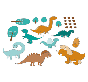 Detský vinylový koberec s dinosaurom v krajine - Tenstickers