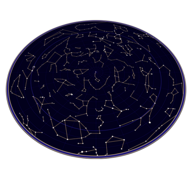 Detský vinylový koberec mapa súhvezdí - Tenstickers