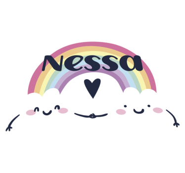Detský vinylový koberec s personalizovanou dúhou - Tenstickers