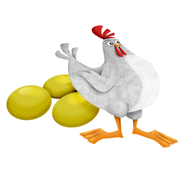 Detský vinylový koberec fen s zlatými vajíčkami - Tenstickers