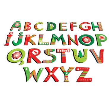 Detský vinylový koberec zelenočervená abeceda - Tenstickers
