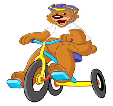 Detský vinylový koberec s cyklistickým medveďom - Tenstickers