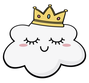 Detský vinylový koberec korunované oblaky - Tenstickers