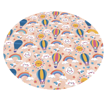 rôzne vinylové koberce pre deti farebný balónový vzor - Tenstickers