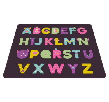 Vinylový koberec monstrózna abeceda - Tenstickers
