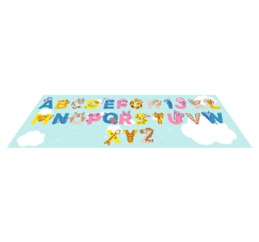 Vinylový koberec s abecedou pre deti - Tenstickers