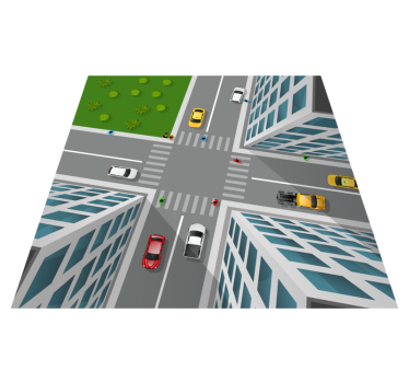3d koberec s križovatkou - Tenstickers
