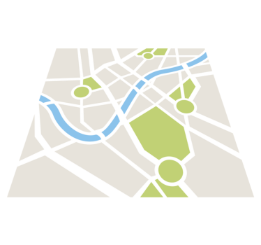 detský vinylový koberec ihrisko s mapou mesta - Tenstickers