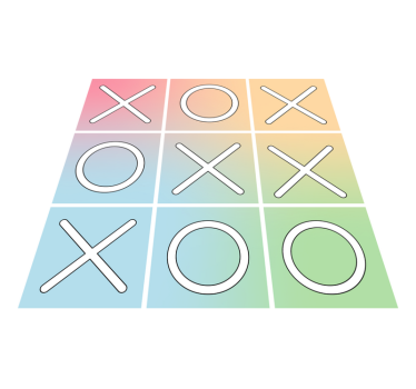 Tic tac toe vinyl koberec hra - Tenstickers