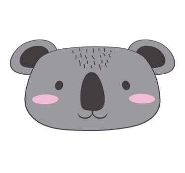 vinylový koberec pre bábätko tvár koaly - Tenstickers