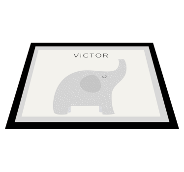 Prispôsobiteľný vinylový koberec prispôsobiteľný slonovi - Tenstickers