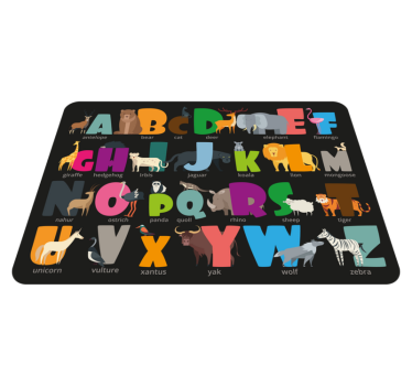 Animal alphabet en abeceda vinyl koberec - Tenstickers