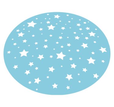 Modré hviezdy okolo vinylového koberca - Tenstickers