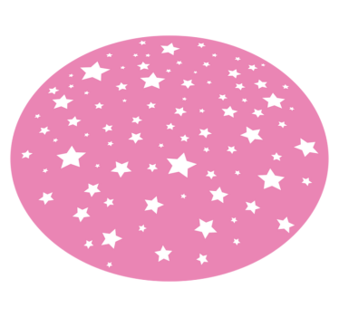 Ružové hviezdy okolo vinylového koberca - Tenstickers