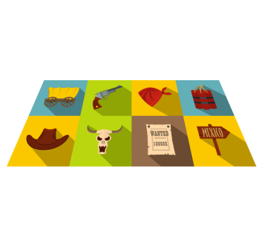 detský vinylový hry westernové dobrodružstvo - Tenstickers