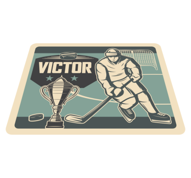 Hokejista s menom deti vinylový koberec - Tenstickers