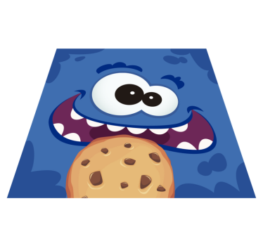 Cookie monster deti vinylový koberec - Tenstickers