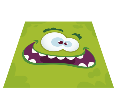 Monster green vinylový koberec detský vinylový koberec - Tenstickers