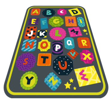 Detská farebná abeceda koberec abecedy - Tenstickers