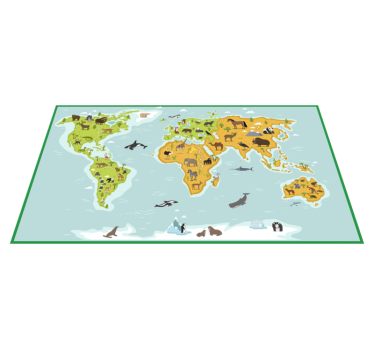 Modrý vinobranie mapa sveta vinylová mapa kobercov - Tenstickers