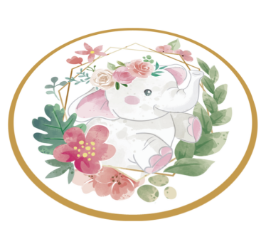 Vinylový koberec slon v džungli na zvieratách - Tenstickers