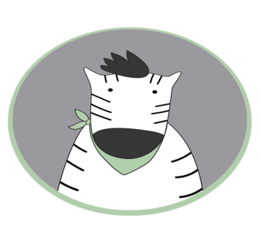 detský vinylový koberec veselá zebra - Tenstickers