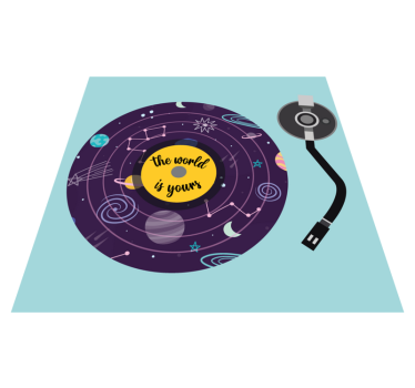 detský vinylový koberec tému objavovania sveta - Tenstickers