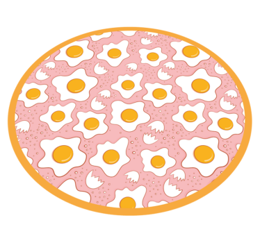 detský vinylový koberec kruhový vzor vajíčka - Tenstickers